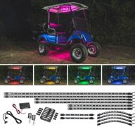 🏌️ enhance your golf cart's style with the ledglow 12pc million color led underglow accent neon lighting kit for ezgo, yamaha, and club car - water resistant, fits electric & gas carts logo