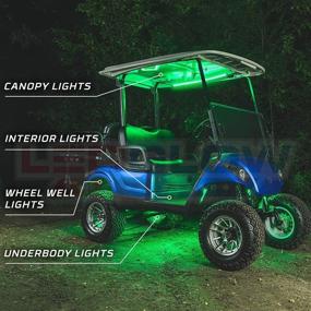 img 2 attached to 🏌️ Enhance Your Golf Cart's Style with the LEDGlow 12pc Million Color LED Underglow Accent Neon Lighting Kit for EZGO, Yamaha, and Club Car - Water Resistant, Fits Electric & Gas Carts