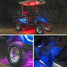 img 1 attached to 🏌️ Enhance Your Golf Cart's Style with the LEDGlow 12pc Million Color LED Underglow Accent Neon Lighting Kit for EZGO, Yamaha, and Club Car - Water Resistant, Fits Electric & Gas Carts