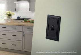 img 3 attached to 🖤 Enhanced Architectural Double Decorator Wall Plate, Sleek Flat Black Finish, Packaging May Differ