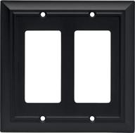 🖤 enhanced architectural double decorator wall plate, sleek flat black finish, packaging may differ логотип