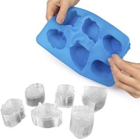 img 1 attached to 🌌 Guardians of the Galaxy Silicone Ice Cube Tray or Chocolate Mold - Groot, Star-Lord, Rocket Raccoon and More - Create 6 Cubes