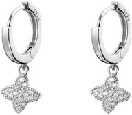 💎 stunning zirconia earrings for girls' cartilage piercings: exquisite sterling silver jewelry logo