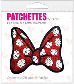 img 1 attached to 🎀 FabStix Sequin Bows Before Bros Iron-On Patch or Sticker Applique – Perfect for Kids, Women, Men's Clothing, Jeans, Jackets, Caps, Bags, Lapels – Medical Grade, Latex-Free