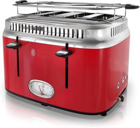 img 4 attached to 4-Slice Red Toaster - Russell Hobbs TR9250RDR