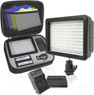 🎥 limostudio 160 led video light: high brightness lumen, dimmable switch, color filter gel. ideal for dslr camera, camcorder. includes battery, charger & carry case bag. agg1318 logo