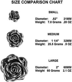img 2 attached to 🌹 Stunning Stainless Steel Rose Pendant: Choose from Large, Medium, or Small Sizes for Women and Girls