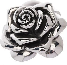 img 4 attached to 🌹 Stunning Stainless Steel Rose Pendant: Choose from Large, Medium, or Small Sizes for Women and Girls