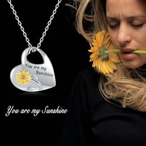 img 2 attached to 🌞 Heart Necklace for Ashes - Sunshine Silver Memorial Urn Locket Keepsake Jewelry for Cremation Ashes of Loved Ones or Pets