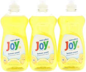 img 3 attached to 🍋 Joy Non-Ultra Dishwashing Liquid Lemon Scent - 3 Pk, 12.6 Fl Oz Each (37.8 Fl. Oz Total)