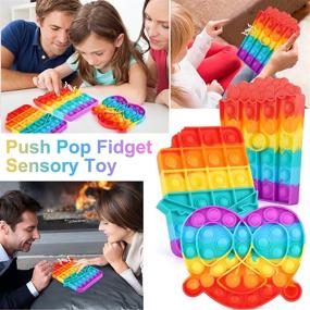 img 2 attached to Набор игрушек для снятия стресса и тревоги Sensory Fidget Toys - 30 шт. - ручные игрушки для взрослых и детей с аутизмом - идеально подходит для вечеринок, призов в классе, подарков и на Рождество