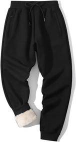img 4 attached to Shiyifa Sweatpants Thermal Pockets 01Black Sports & Fitness and Running