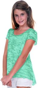 img 1 attached to Discover Trendy Girls' Burnout Flutter Sleeve Clothing by Kavio - Shop Tops, Tees & Blouses for Girls