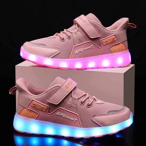 img 2 attached to Sufuinu Kid LED Light Up Shoes: Breathable Casual Walking Sneakers for Toddlers - USB Charging & Flashing Design for Little Boys/Girls