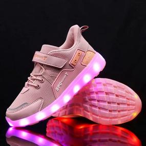 img 3 attached to Sufuinu Kid LED Light Up Shoes: Breathable Casual Walking Sneakers for Toddlers - USB Charging & Flashing Design for Little Boys/Girls