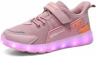 sufuinu kid led light up shoes: breathable casual walking sneakers for toddlers - usb charging & flashing design for little boys/girls logo