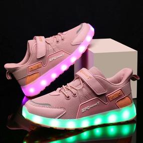 img 1 attached to Sufuinu Kid LED Light Up Shoes: Breathable Casual Walking Sneakers for Toddlers - USB Charging & Flashing Design for Little Boys/Girls