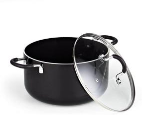 img 3 attached to 🍳 Cook N Home 8-Piece Black Nonstick Heavy Gauge Cookware Set