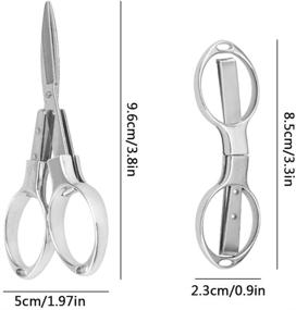 img 3 attached to 🔪 4 Pcs Folding Scissors, Stainless Steel Telescopic Cutter Scissors for Home, Office, School, Camping - Maxin Scissors