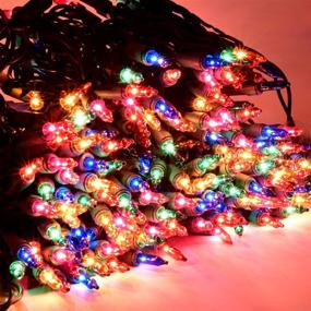 img 1 attached to 🎄 Enhance Your Holiday Décor with Holiday Essence 300 Multi-Color Christmas Lights – Professional Grade, Green Wire – Perfect for Indoor/Outdoor Use – Static + Flashing