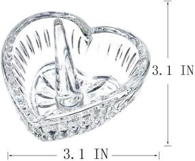 img 3 attached to 💍 Stylish H&D HYALINE & DORA Crystal Ring Holder Dish: Organize and Showcase Your Rings with Elegance