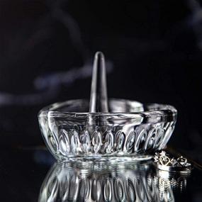 img 2 attached to 💍 Stylish H&D HYALINE & DORA Crystal Ring Holder Dish: Organize and Showcase Your Rings with Elegance