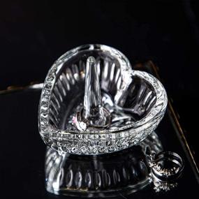 img 1 attached to 💍 Stylish H&D HYALINE & DORA Crystal Ring Holder Dish: Organize and Showcase Your Rings with Elegance