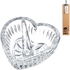 img 4 attached to 💍 Stylish H&D HYALINE & DORA Crystal Ring Holder Dish: Organize and Showcase Your Rings with Elegance