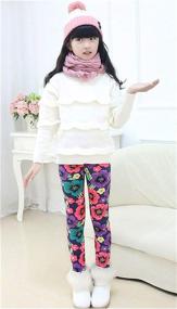 img 1 attached to 👖 Bjinxn Winter Printing Fleece Leggings: Stylish Girls' Clothing for Cozy Comfort