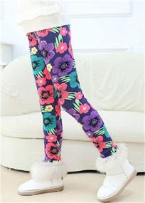 img 3 attached to 👖 Bjinxn Winter Printing Fleece Leggings: Stylish Girls' Clothing for Cozy Comfort