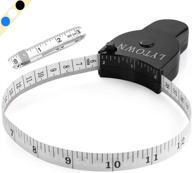 📏 точная и прочная измерительная лента для измерения тела для похудения и измерения тела - 60 дюймов (150 см), кнопка блокировки и кнопка ретракции, эргономичный дизайн, черно-белый логотип