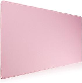 img 4 attached to Jahosin Extended Gaming Mouse Pad with Stitched Edges, Non-Slip Base | 27.5x11.8In | Pink (70x30) | Ideal for Gamers, Desktop, Office, Home