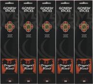 🐉 gonesh incense sticks extra rich collection - dragon's blood - 5 packs (100 sticks in total) логотип