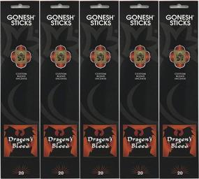 img 1 attached to 🐉 Gonesh Incense Sticks Extra Rich Collection - Dragon's Blood - 5 Packs (100 Sticks in Total)