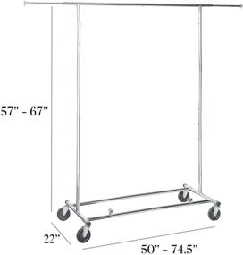 img 4 attached to Richards Homewares Commercial Garment Rack Chrome