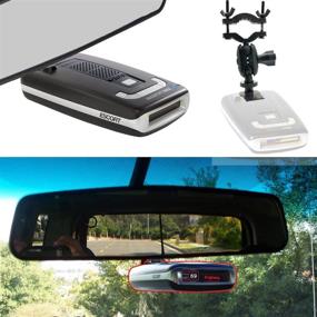 img 3 attached to 🚨 AccessoryBasics Car Rear View Mirror Radar Detector Mount for Escort Max/Max 2/Max II - Requires 1" Stem Space for Installation (Not Compatible with MAX360C/Max360 or New MAX3 with Magnetic Dock Radar)