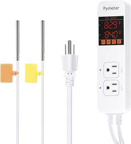 img 4 attached to 🌡️ Pymeter Dual Probe Plug in Temperature Controller Heat Mat Thermostat: Ideal Solution for Terrariums, Aquariums, Brewing, Seedling Germination, and Greenhouses