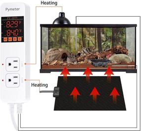 img 2 attached to 🌡️ Pymeter Dual Probe Plug in Temperature Controller Heat Mat Thermostat: Ideal Solution for Terrariums, Aquariums, Brewing, Seedling Germination, and Greenhouses