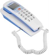 fsk/dtmf caller id telephone corded phone desk with crystal button office electronics logo