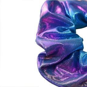 img 2 attached to Set of 24 Vibrant Metallic Hair Scrunchies in Rainbow Colors- Perfect Hair Ties for Girls