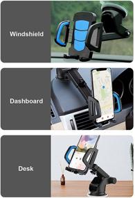 img 2 attached to 🚗 2021 Upgraded Universal Car Phone Mount with Adjustable Suction Cup - Suitable for All Mobile Phones