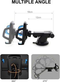 img 1 attached to 🚗 2021 Upgraded Universal Car Phone Mount with Adjustable Suction Cup - Suitable for All Mobile Phones