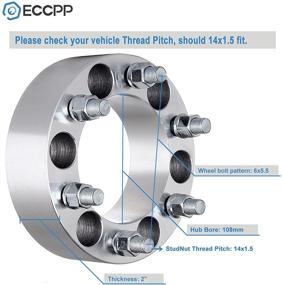 img 3 attached to ECCPP 4 шт. 2-дюймовые адаптеры дистанционных колесных дисков 6-отверстий 6x5.5 / 6x139.7 для Cadillac Escalade 2000-2014 г. Chevrolet Silverado, Express, Suburban 1500, Tahoe, GMC Yukon XL, Sierra 1500 с болтами 14x1.5