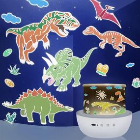 img 4 attached to 🦖 Dinosaur Toys for Kids 3-5 Year Old: 360° Star Projector Night Light with 5 Colors Mode - Perfect Dinosaur Room Decor & Birthday Gifts for 2-10 Year Old Boys and Girls