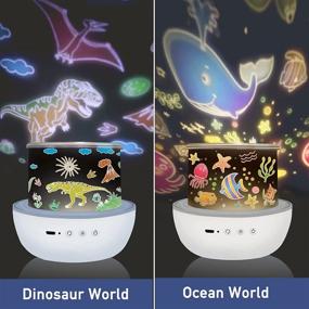 img 3 attached to 🦖 Dinosaur Toys for Kids 3-5 Year Old: 360° Star Projector Night Light with 5 Colors Mode - Perfect Dinosaur Room Decor & Birthday Gifts for 2-10 Year Old Boys and Girls