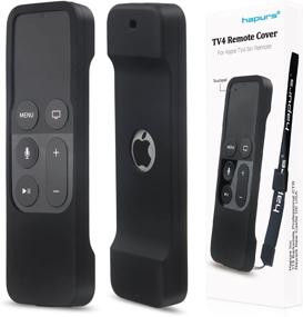 img 4 attached to 📱 Hapurs Anti-Slip Silicone Protective Case with Wrist Strap and Lanyard for Apple TV 4th Generation Siri Remote Controller