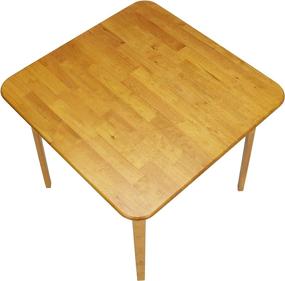 img 1 attached to 🎴 Stylish and Functional: Meco STAKMORE Straight Edge Folding Card Table with Oak Finish