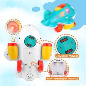 img 2 attached to 🎵 Музыкальная игрушка Baby Airplane Kidpal с умным колесом для мальчиков и девочек 1 года – инновационная ползающая игрушка для грудных детей и малышей; Игрушка Baby Einstein