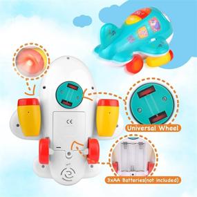 img 2 attached to 🎵 Kidpal Baby Airplane Musical Toy with Smart Wheel for 1 Year Old Boys and Girls – Innovative Crawling Toy for Infant Children and Toddlers; Baby Einstein Toy"