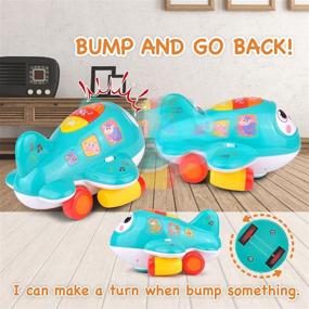 img 1 attached to 🎵 Музыкальная игрушка Baby Airplane Kidpal с умным колесом для мальчиков и девочек 1 года – инновационная ползающая игрушка для грудных детей и малышей; Игрушка Baby Einstein